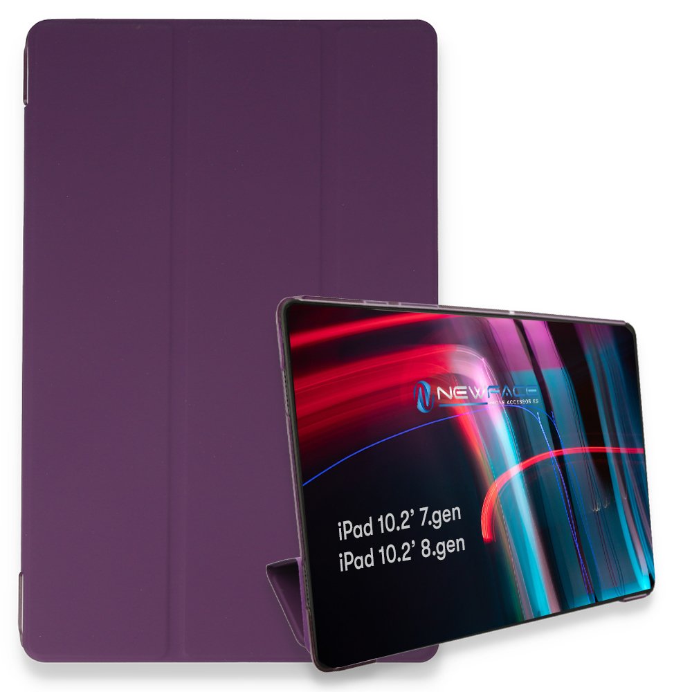  iPad 10.2 (7.nesil) Kılıf Tablet Smart Kılıf - Mor