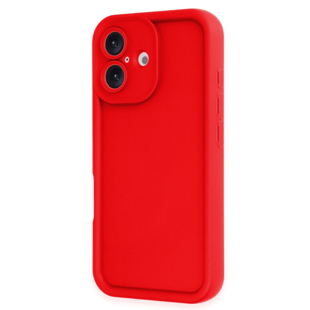 iPhone 16 Kılıf Viera Silikon - Kırmızı  iPhone 16 Kılıf Viera Silikon - Kırmızı