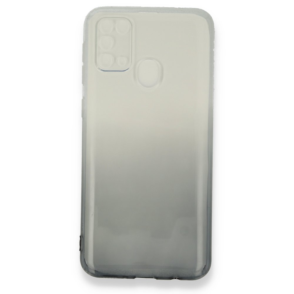  Samsung Galaxy M31 Kılıf Lüx Çift Renkli Silikon - Siyah