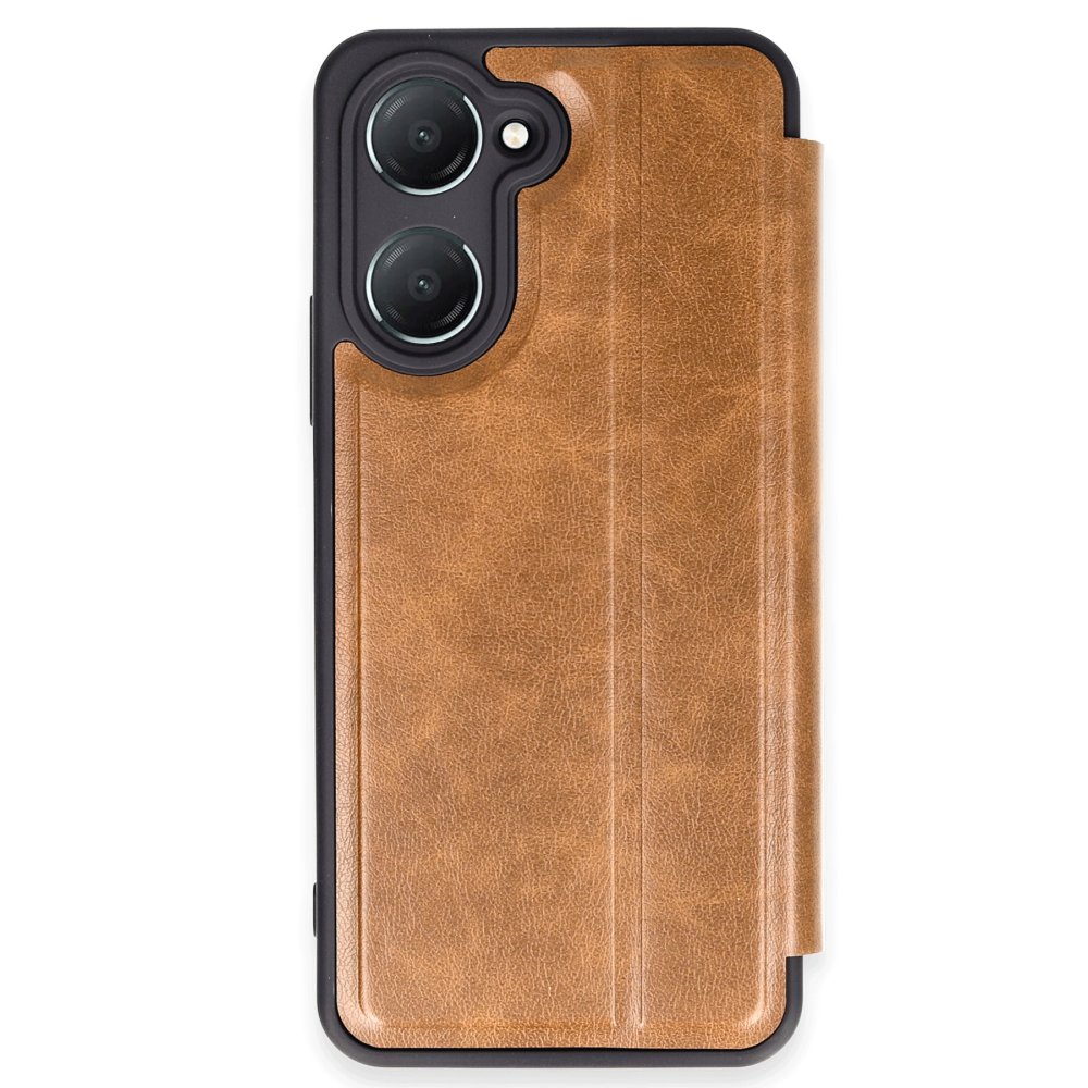  Vivo Y18 Kılıf Flip Cover - Taba