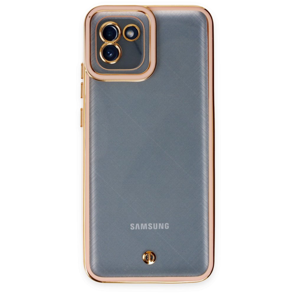  Samsung Galaxy A03 Kılıf Liva Lens Silikon - Rose