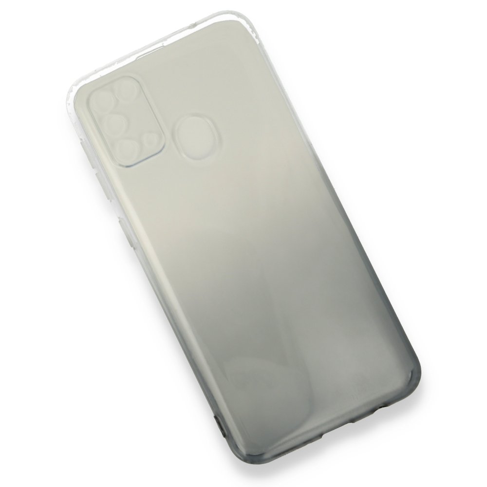  Samsung Galaxy M31 Kılıf Lüx Çift Renkli Silikon - Siyah