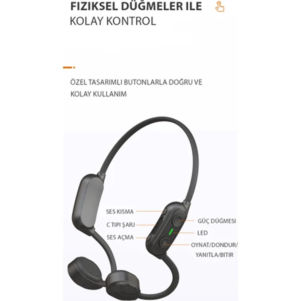  AS10 Plus Suya Dayanıklı Bluetooth Kulaklık - Kırmızı