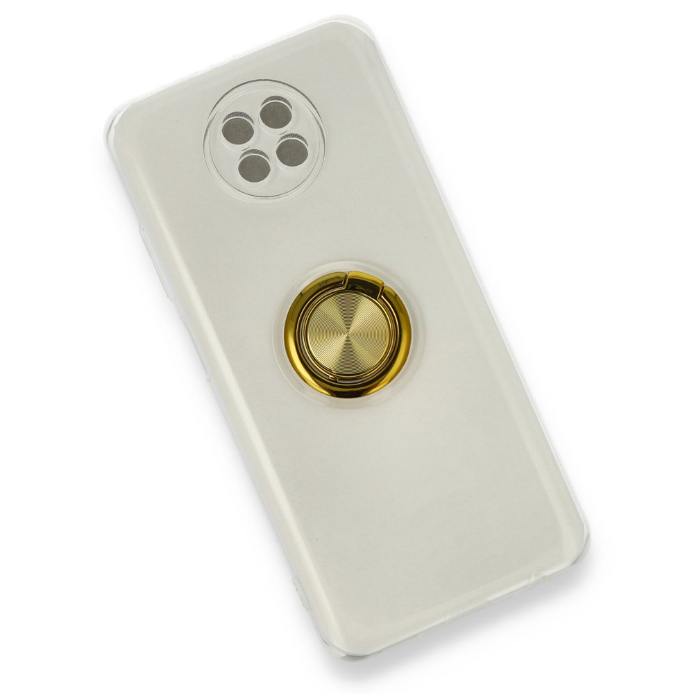 Redmi Note 9 5G Kılıf Gros Yüzüklü Silikon - Gold Redmi Note 9 5G Kılıf Gros Yüzüklü Silikon - Gold