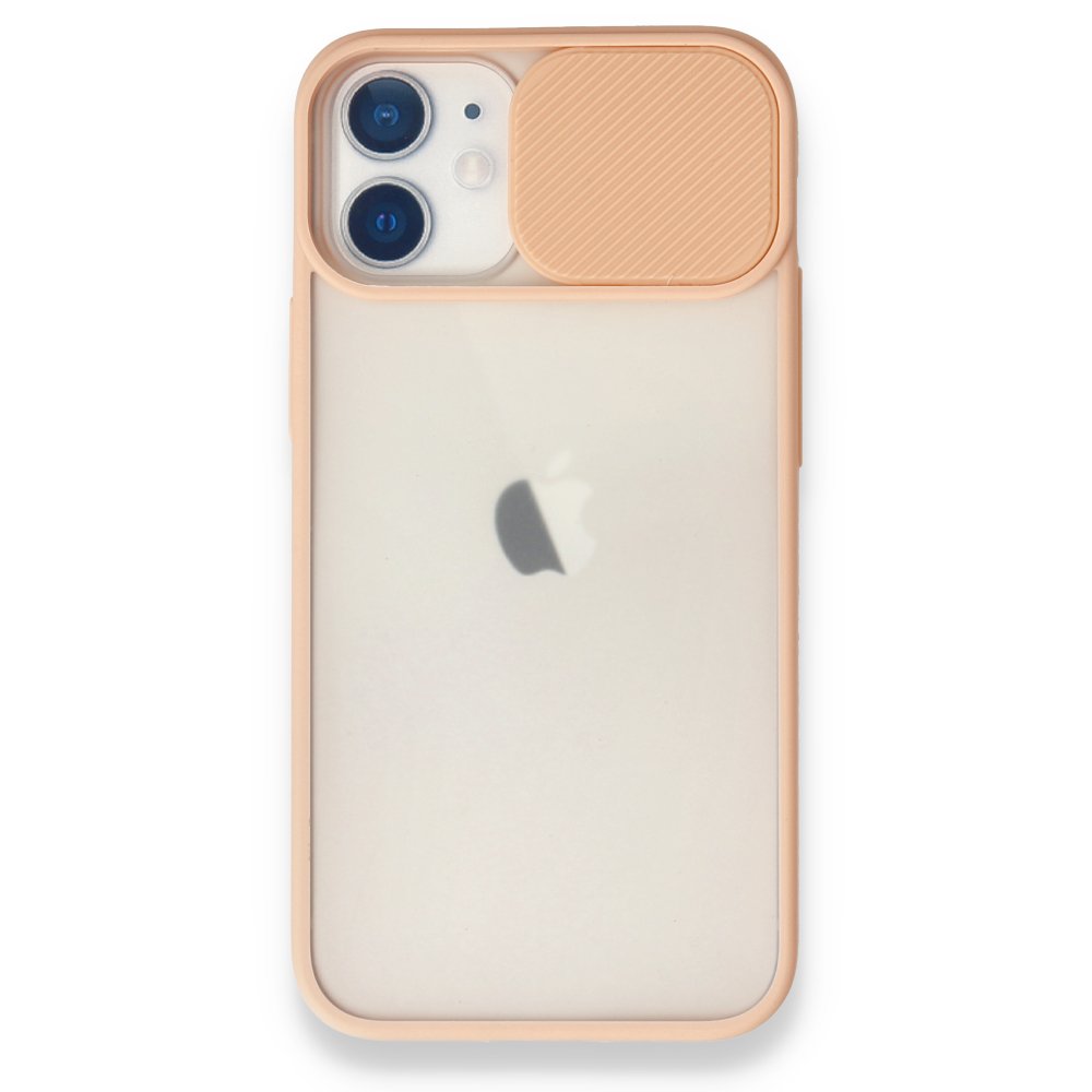  iPhone 11 Kılıf Palm Buzlu Kamera Sürgülü Silikon - Pembe