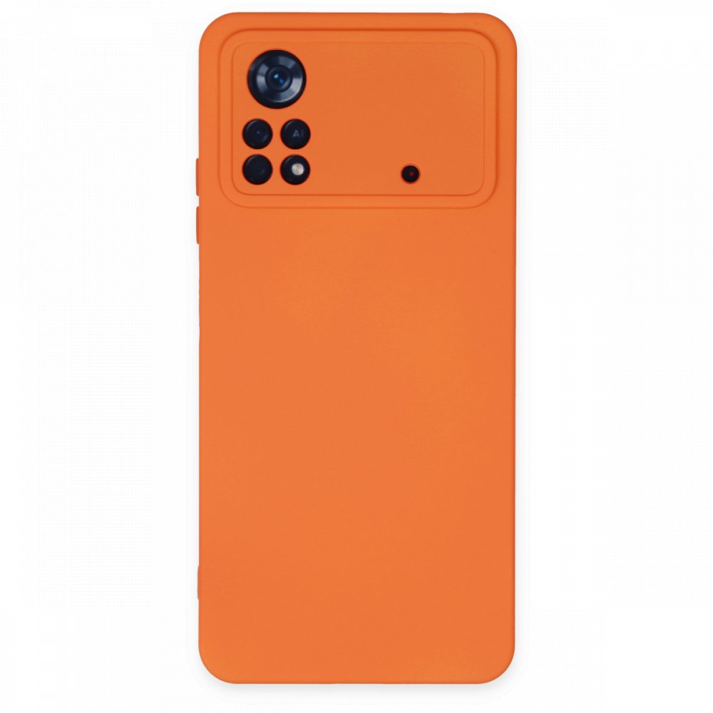  Xiaomi Poco X4 Pro 5G Kılıf Nano içi Kadife Silikon - Turuncu