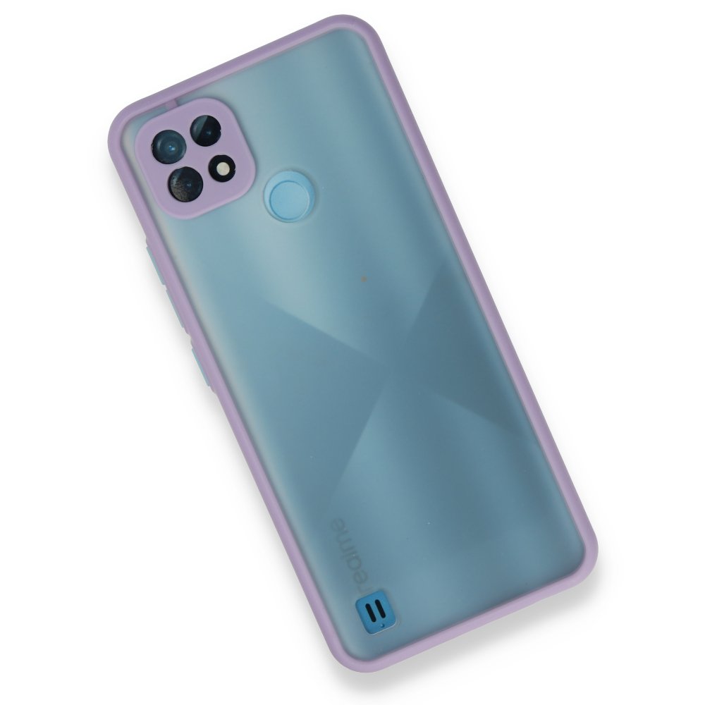 Realme C21 Kılıf Montreal Silikon Kapak - Mor Realme C21 Kılıf Montreal Silikon Kapak - Mor