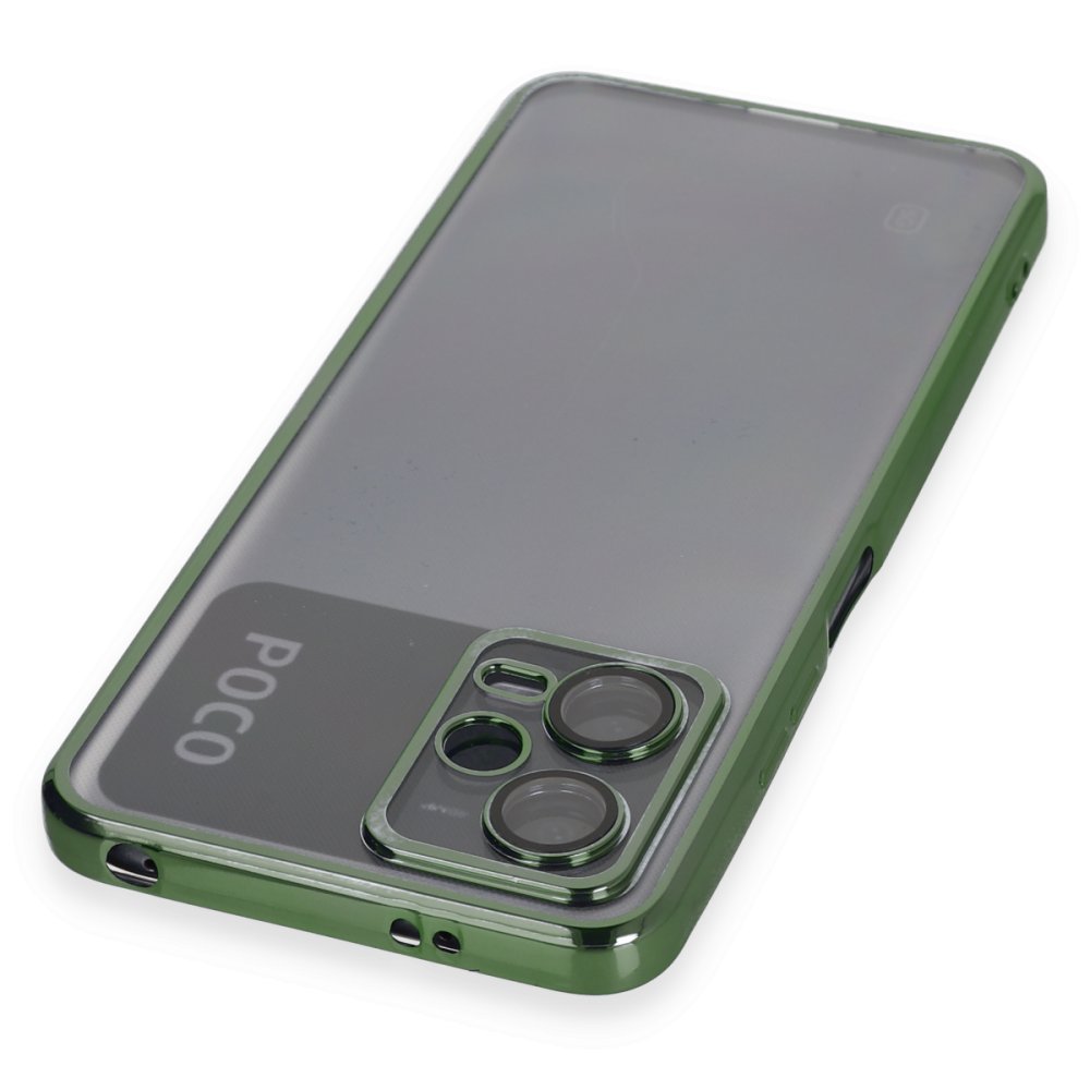Xiaomi Poco X5 5G Kılıf Razer Lensli Silikon - Yeşil Xiaomi Poco X5 5G Kılıf Razer Lensli Silikon - Yeşil