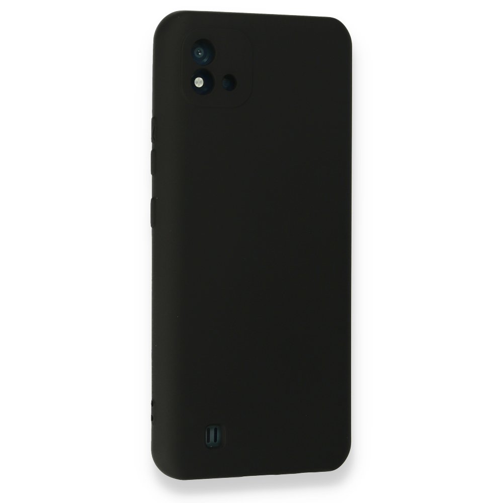 Realme C11 2021 Kılıf Nano içi Kadife Silikon - Siyah  Realme C11 2021 Kılıf Nano içi Kadife Silikon - Siyah