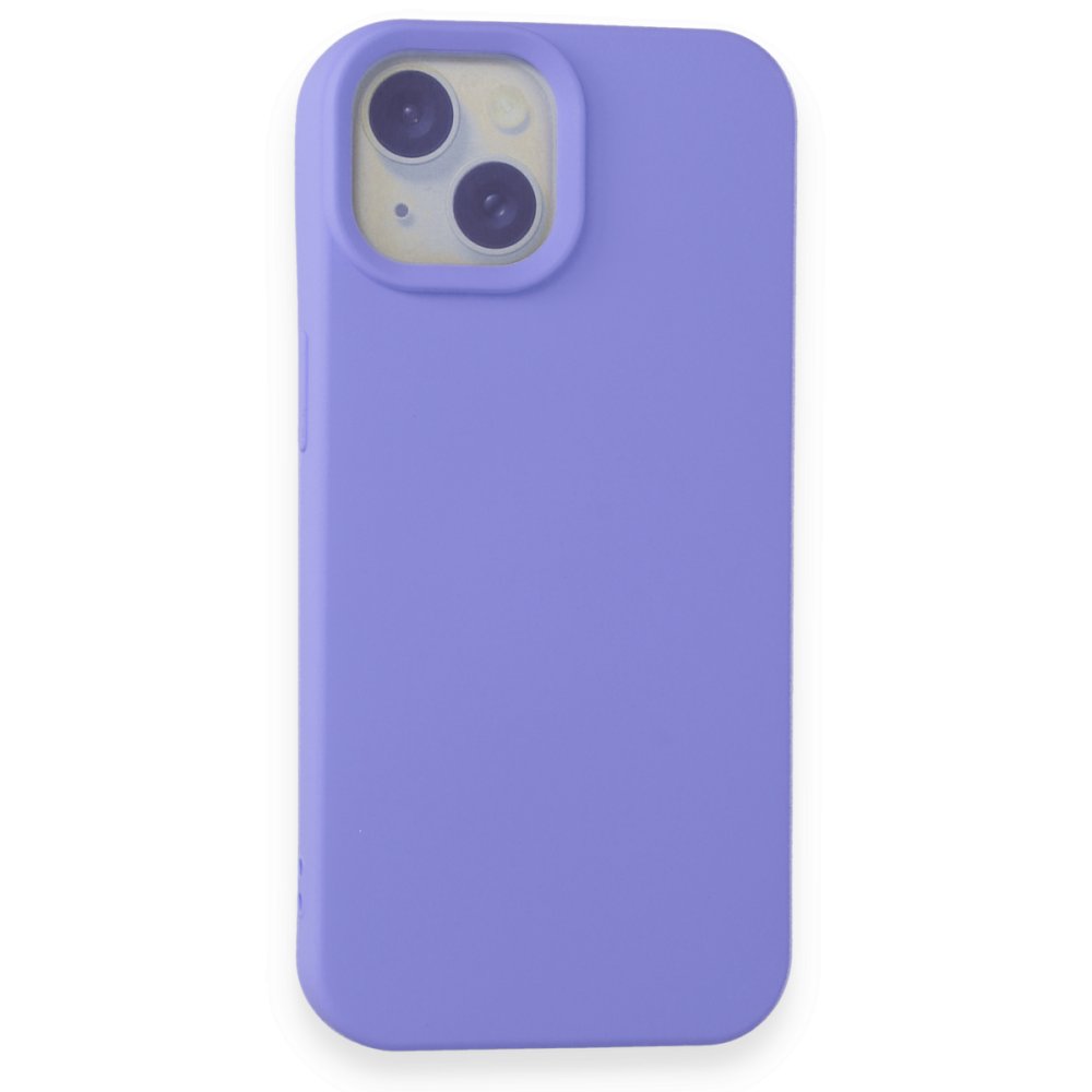 iPhone 15 Kılıf Nano içi Kadife Silikon - Lila  iPhone 15 Kılıf Nano içi Kadife Silikon - Lila