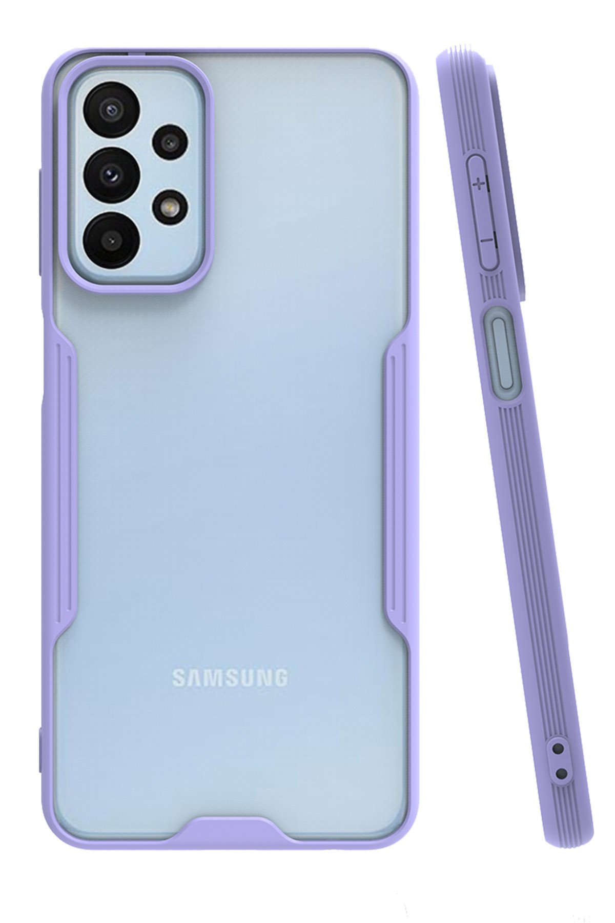  Samsung Galaxy A23 4G Kılıf Platin Silikon - Lila