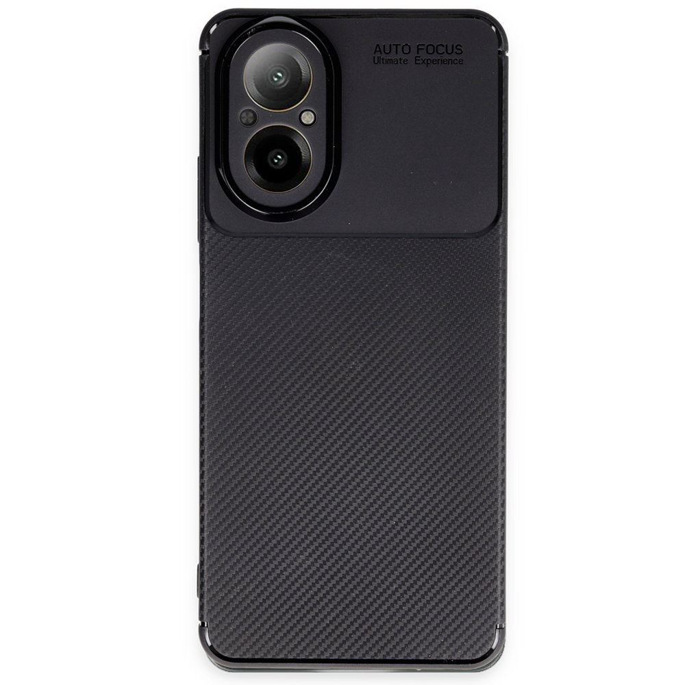 Realme 12 Lite Kılıf Auto Focus Karbon Kapak - Siyah  Realme 12 Lite Kılıf Auto Focus Karbon Kapak - Siyah