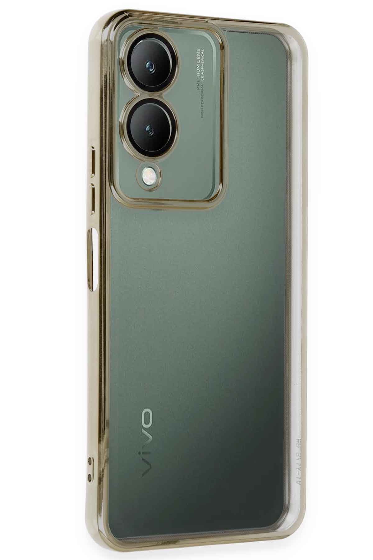 Vivo Y17S Kılıf Razer Lensli Silikon - Gold Vivo Y17S Kılıf Razer Lensli Silikon - Gold