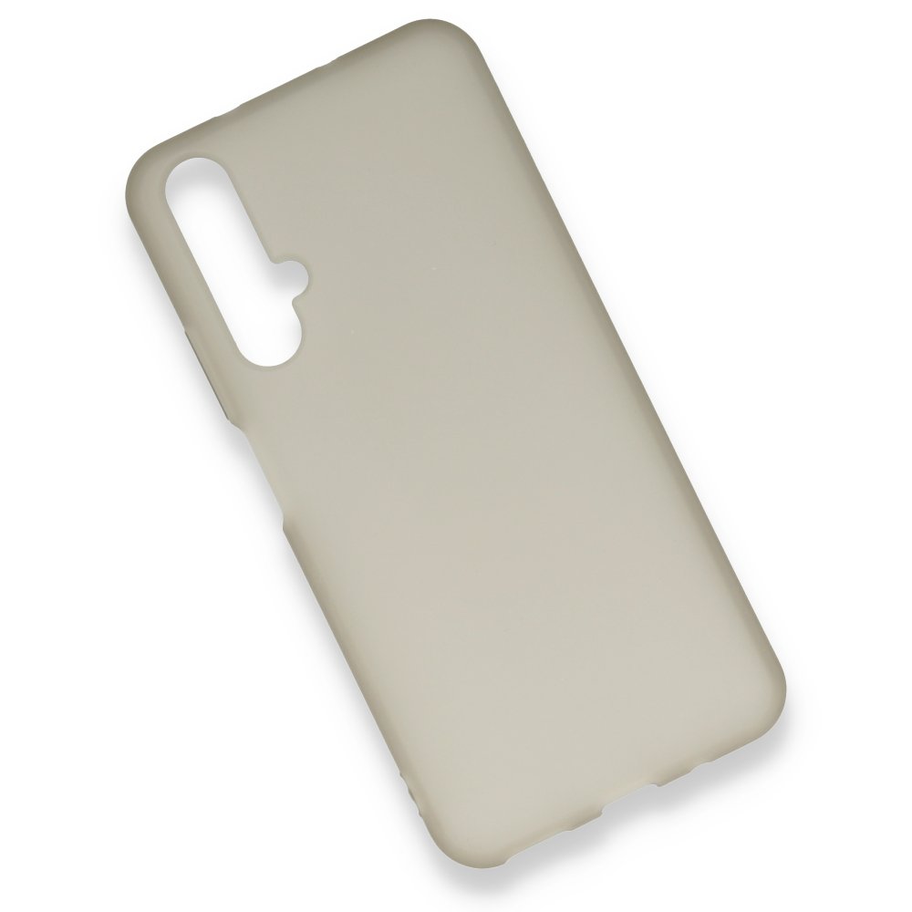 Huawei Nova 5T Kılıf Hopi Silikon - Füme  Huawei Nova 5T Kılıf Hopi Silikon - Füme