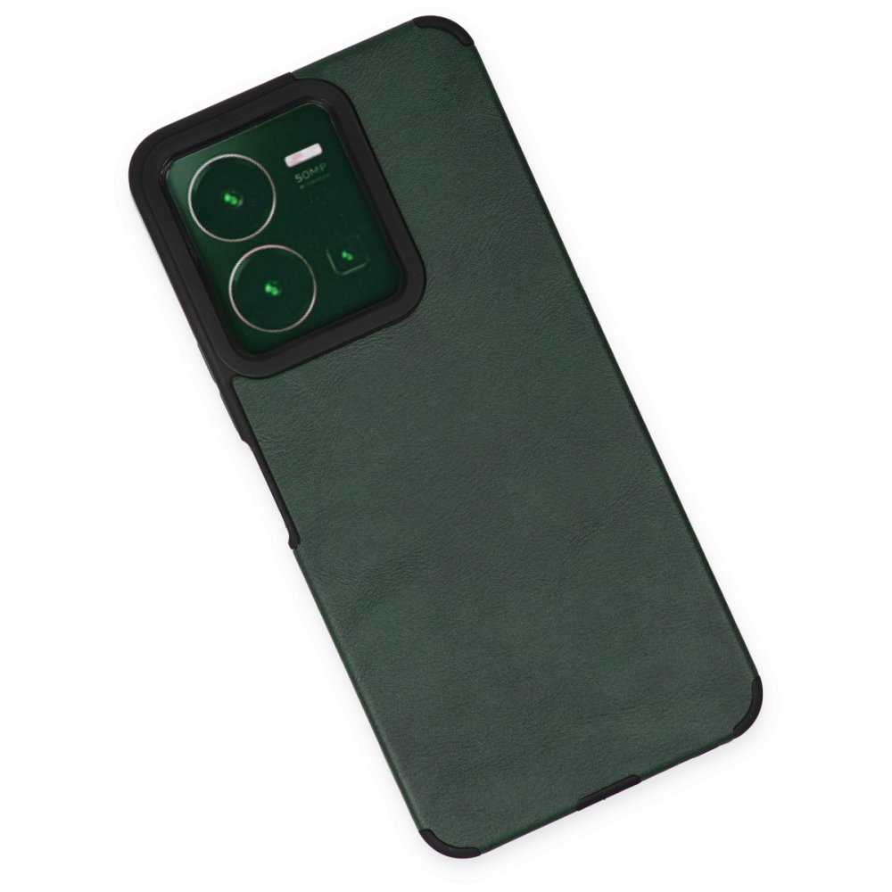  Vivo Y35 Kılıf Loop Deri Silikon - Yeşil