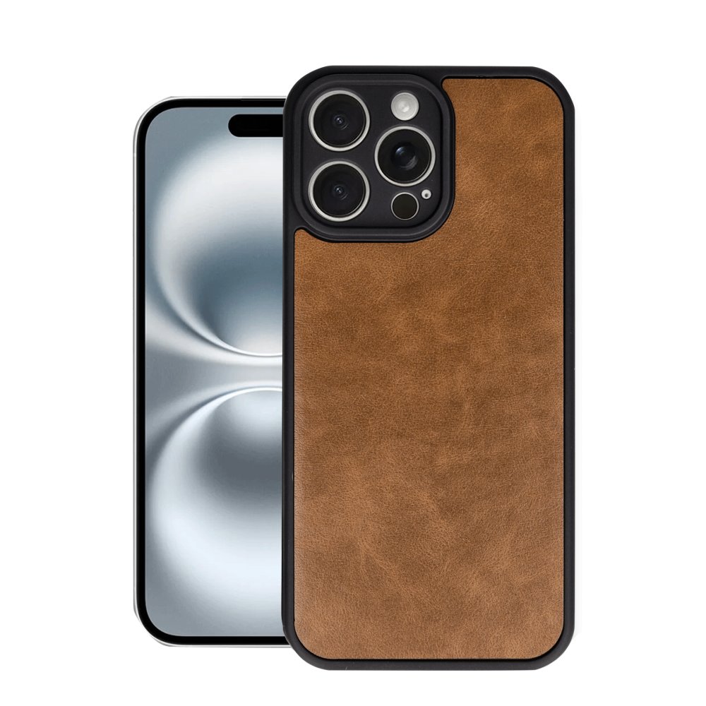  iPhone 16 Pro Max Kılıf Aras Deri Kapak - Taba