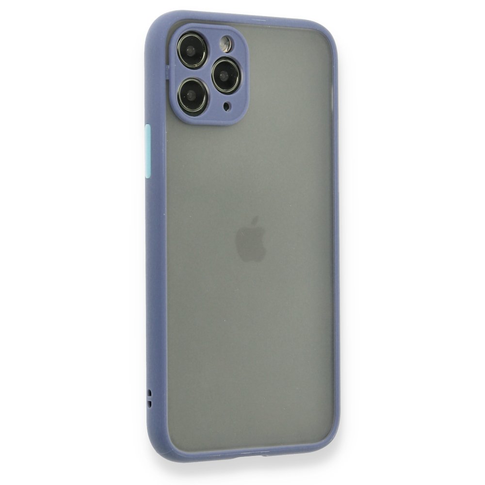  iPhone 11 Pro Kılıf Montreal Silikon Kapak - Gri