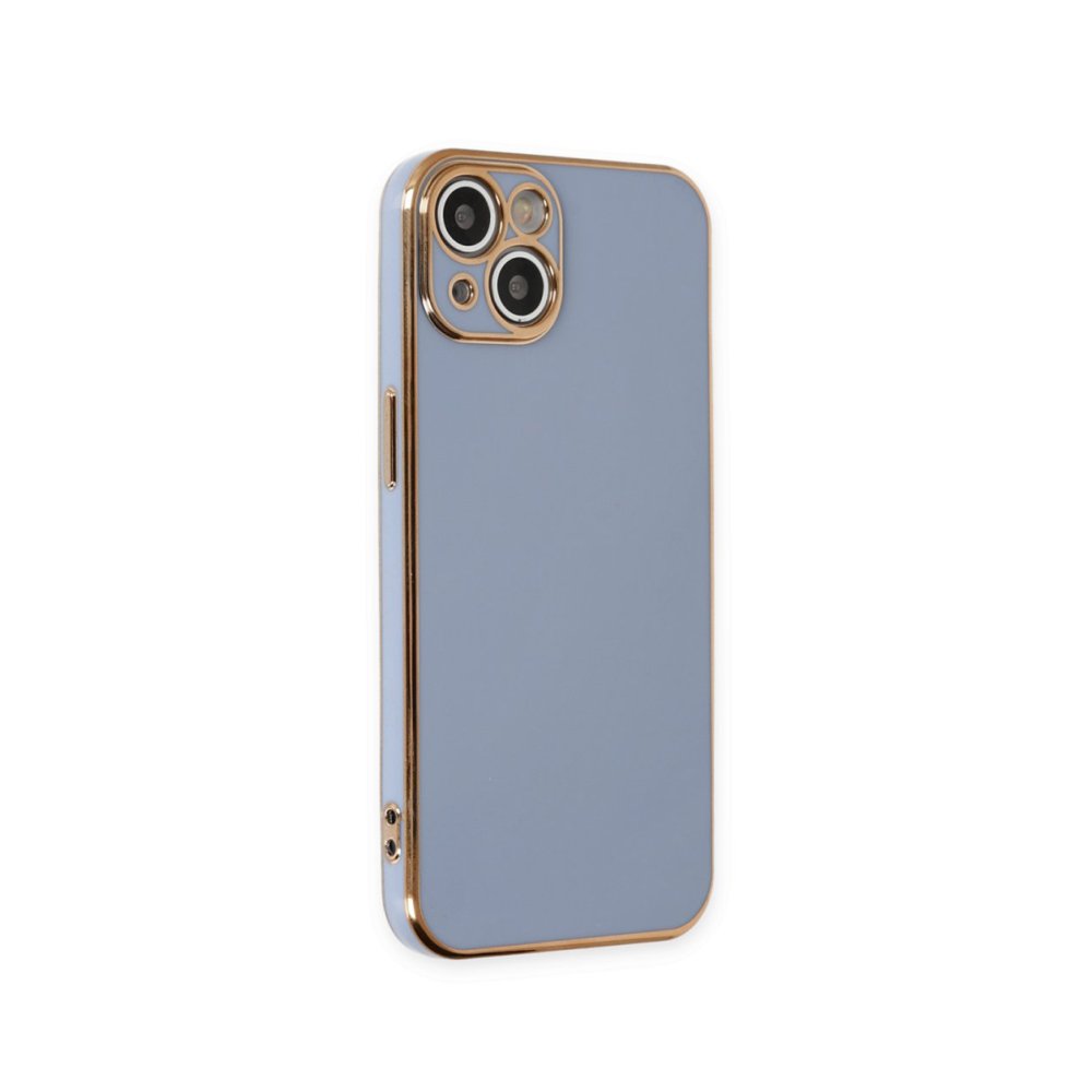  iPhone 15 Kılıf Volet Silikon - Mavi