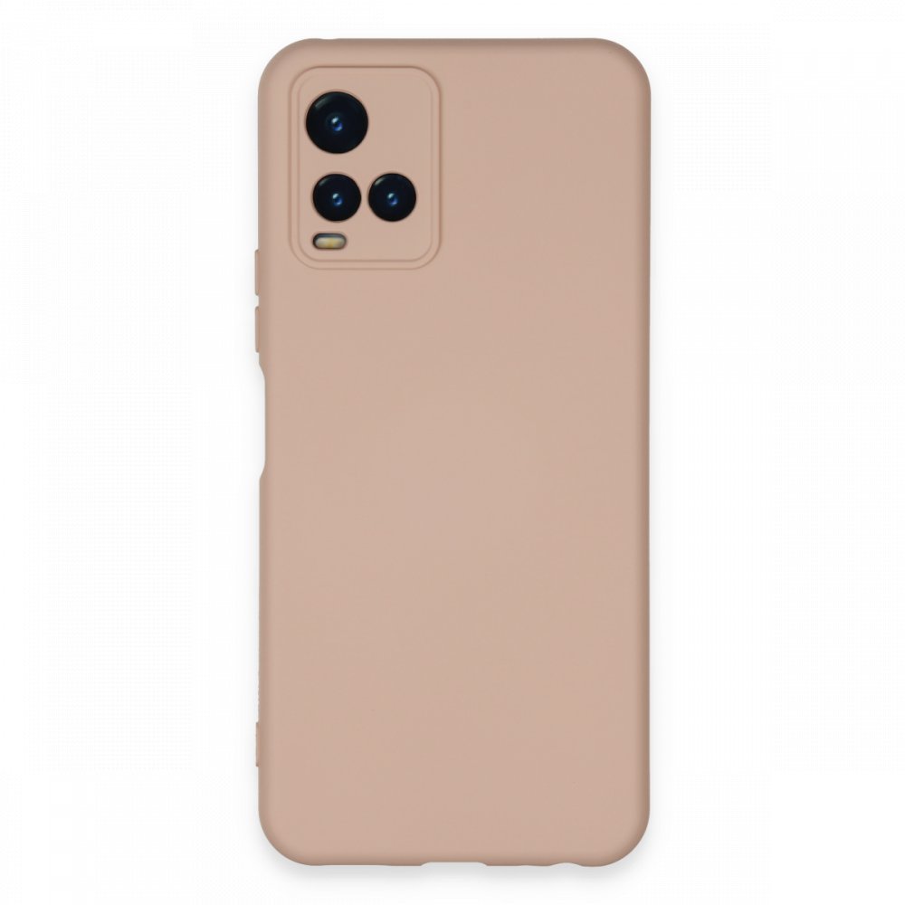  Vivo Y21S Kılıf Nano içi Kadife Silikon - Pudra