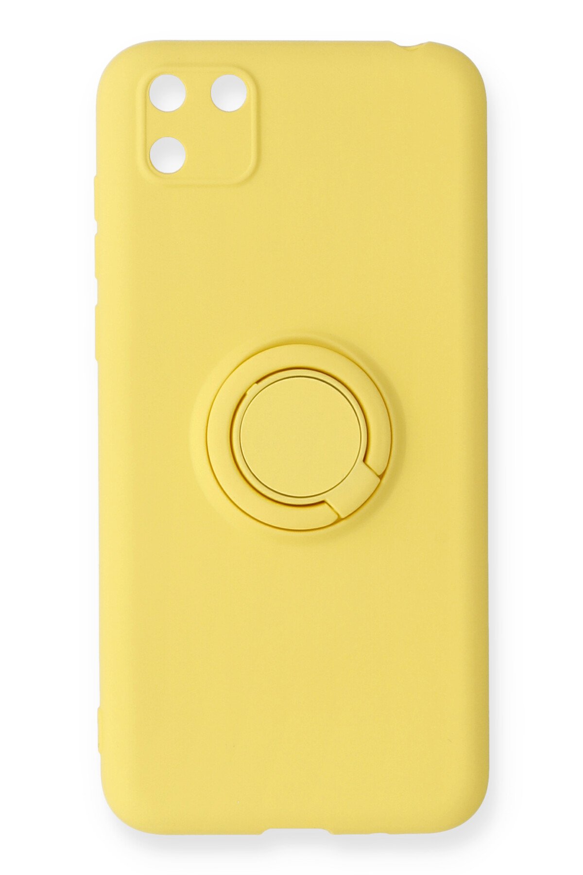Huawei Y5P Kılıf Viktor Yüzüklü Silikon - Sarı Huawei Y5P Kılıf Viktor Yüzüklü Silikon - Sarı