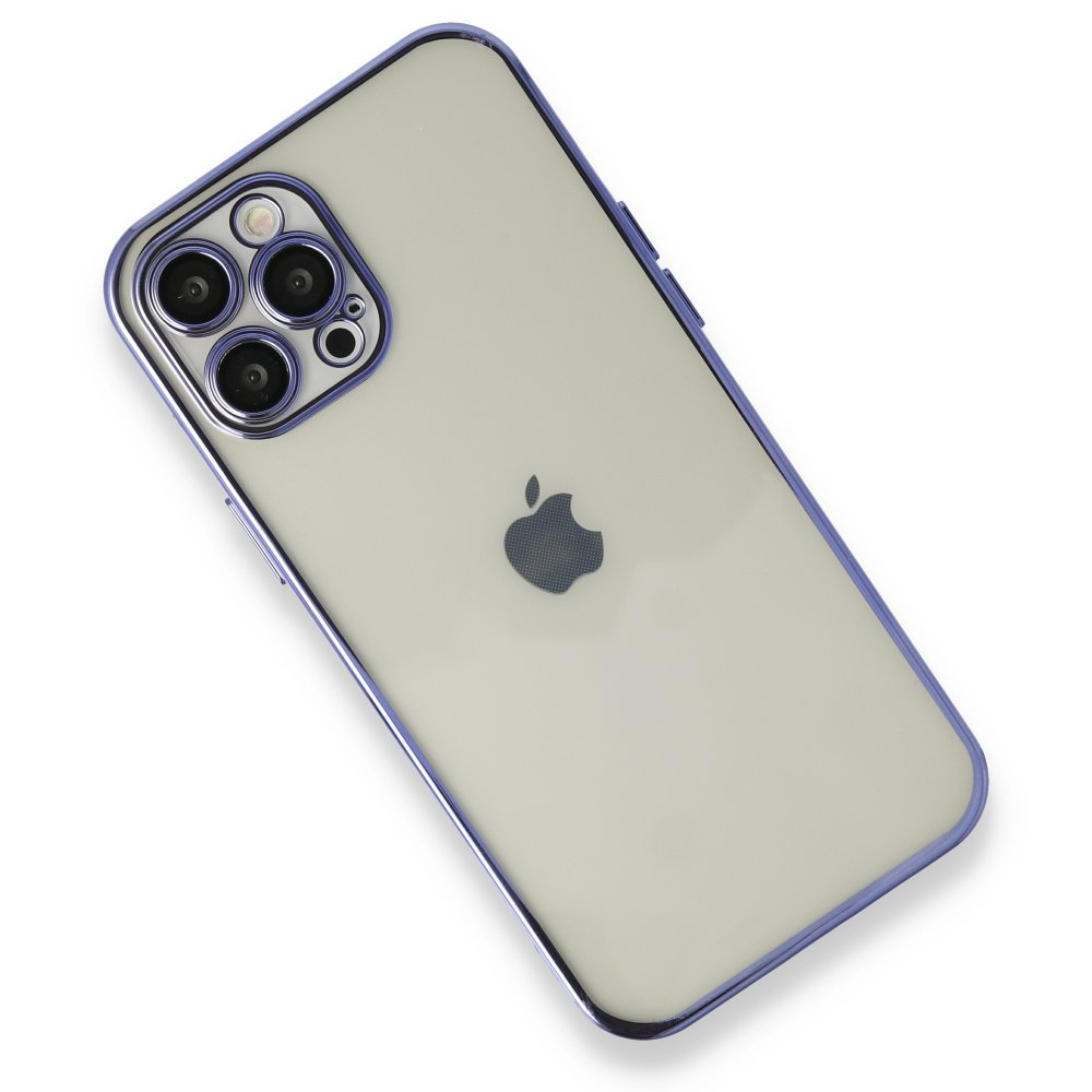  iPhone 12 Pro Kılıf Razer Lensli Silikon - Mor