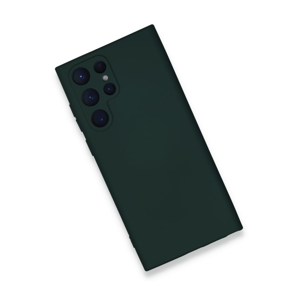  Samsung Galaxy S24 Ultra Kılıf Nano içi Kadife Silikon - Koyu Yeşil