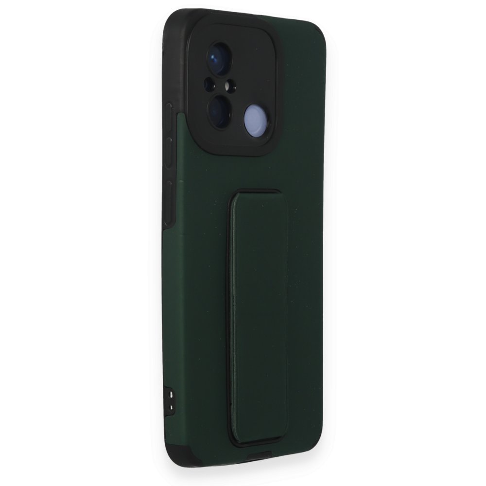 Redmi 12C Kılıf Mega Standlı Silikon - Yeşil