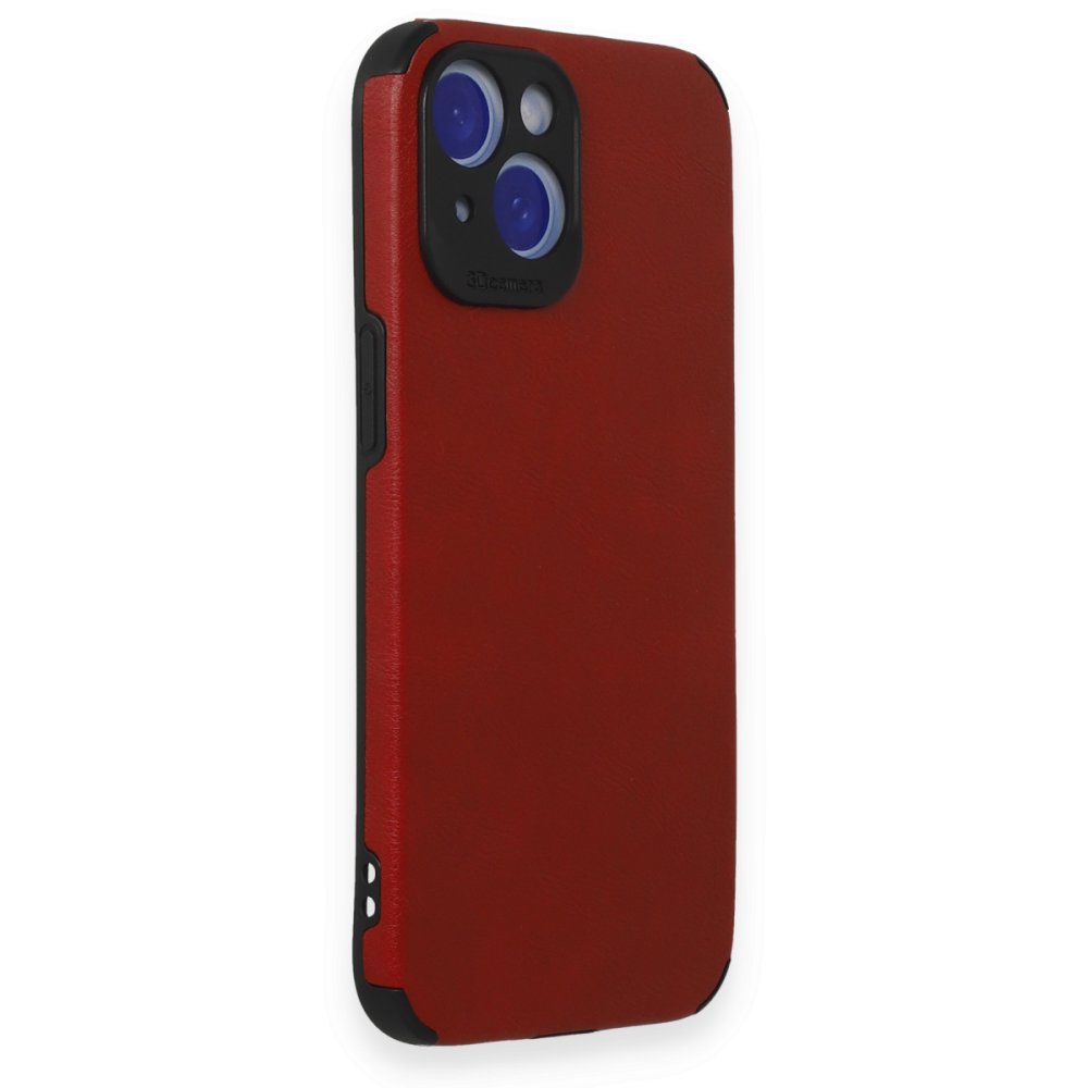 iPhone 15 Kılıf Loop Deri Silikon - Kırmızı  iPhone 15 Kılıf Loop Deri Silikon - Kırmızı