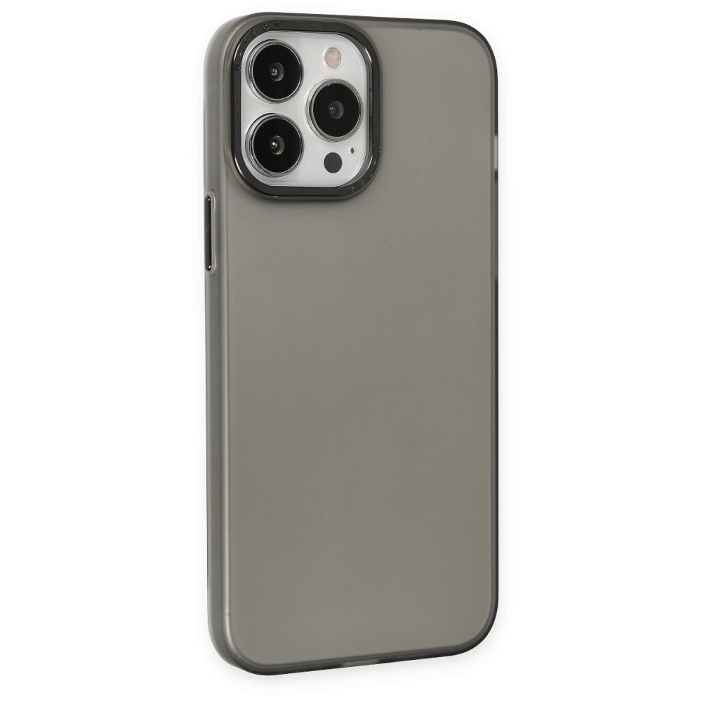 iPhone 13 Pro Max Kılıf Modos Metal Kapak - Siyah  iPhone 13 Pro Max Kılıf Modos Metal Kapak - Siyah