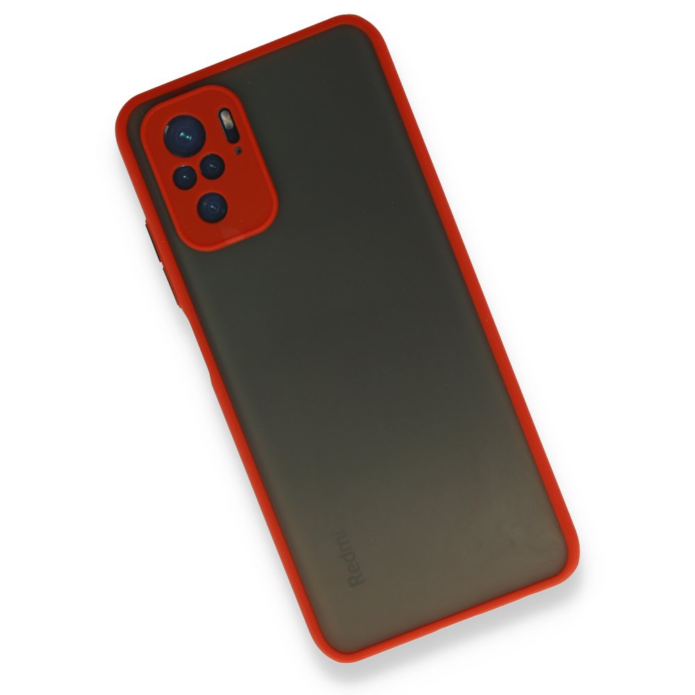 Redmi Note 10S Kılıf Montreal Silikon Kapak - Kırmızı