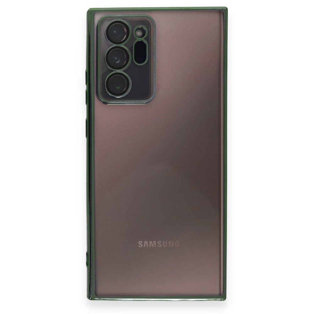  Samsung Galaxy Note 20 Ultra Kılıf Razer Lensli Silikon - Yeşil