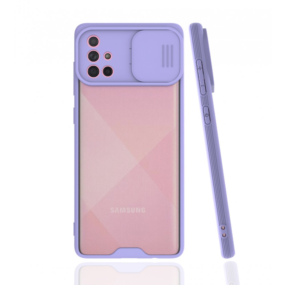 Samsung Galaxy A71 Kılıf Platin Kamera Koruma Silikon - Lila Samsung Galaxy A71 Kılıf Platin Kamera Koruma Silikon - Lila