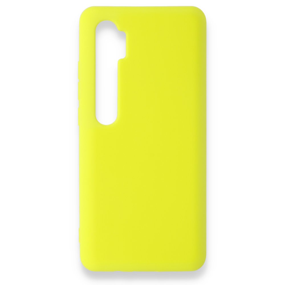  Xiaomi Mi Note 10 Lite Kılıf Nano içi Kadife Silikon - Sarı