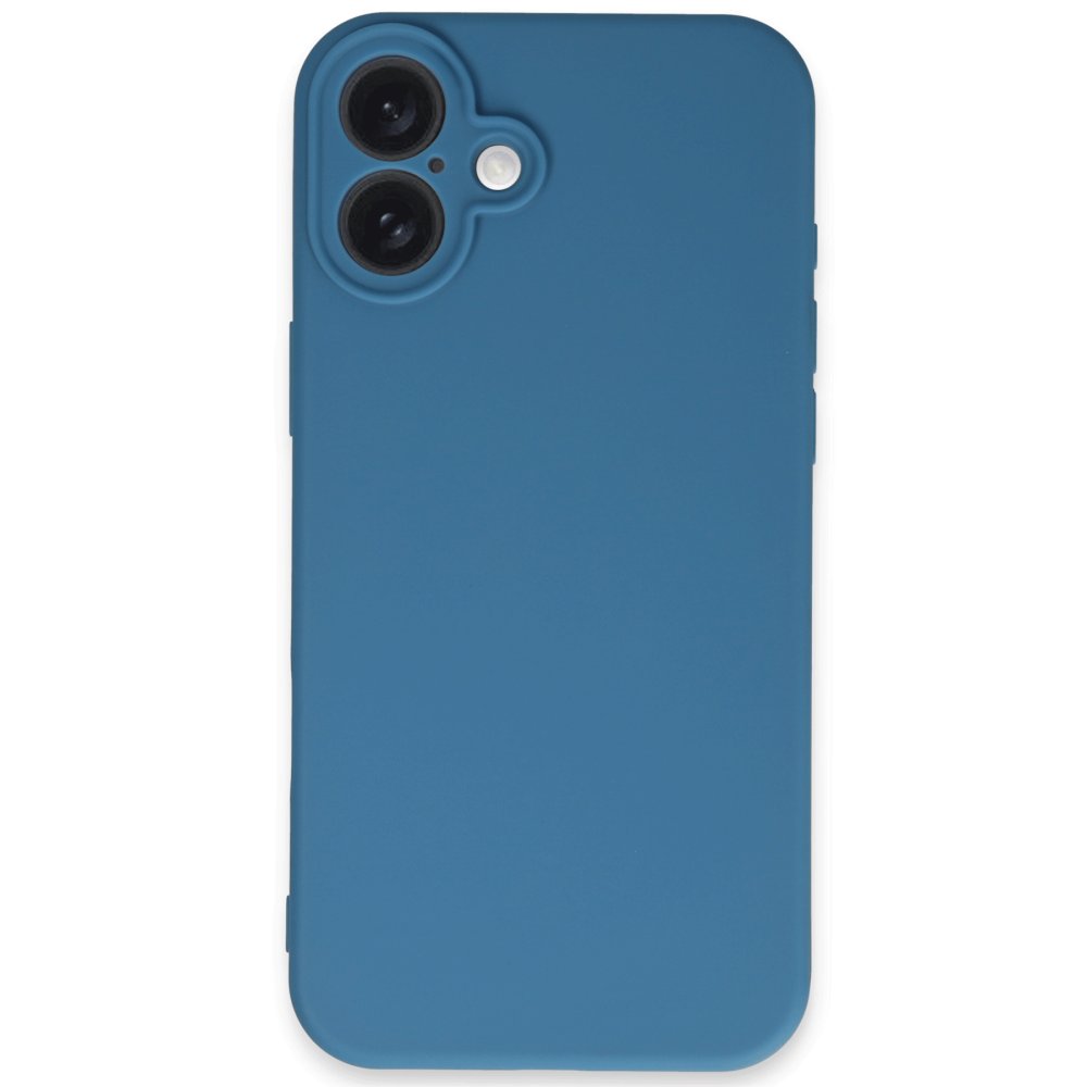 iPhone 16 Plus Kılıf First Silikon - Mavi  iPhone 16 Plus Kılıf First Silikon - Mavi