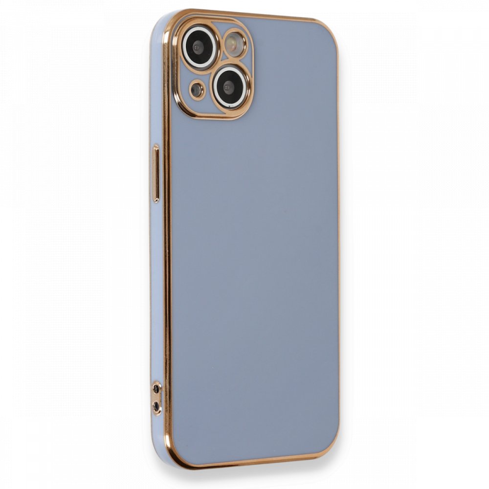  iPhone 13 Kılıf Volet Silikon - Mavi