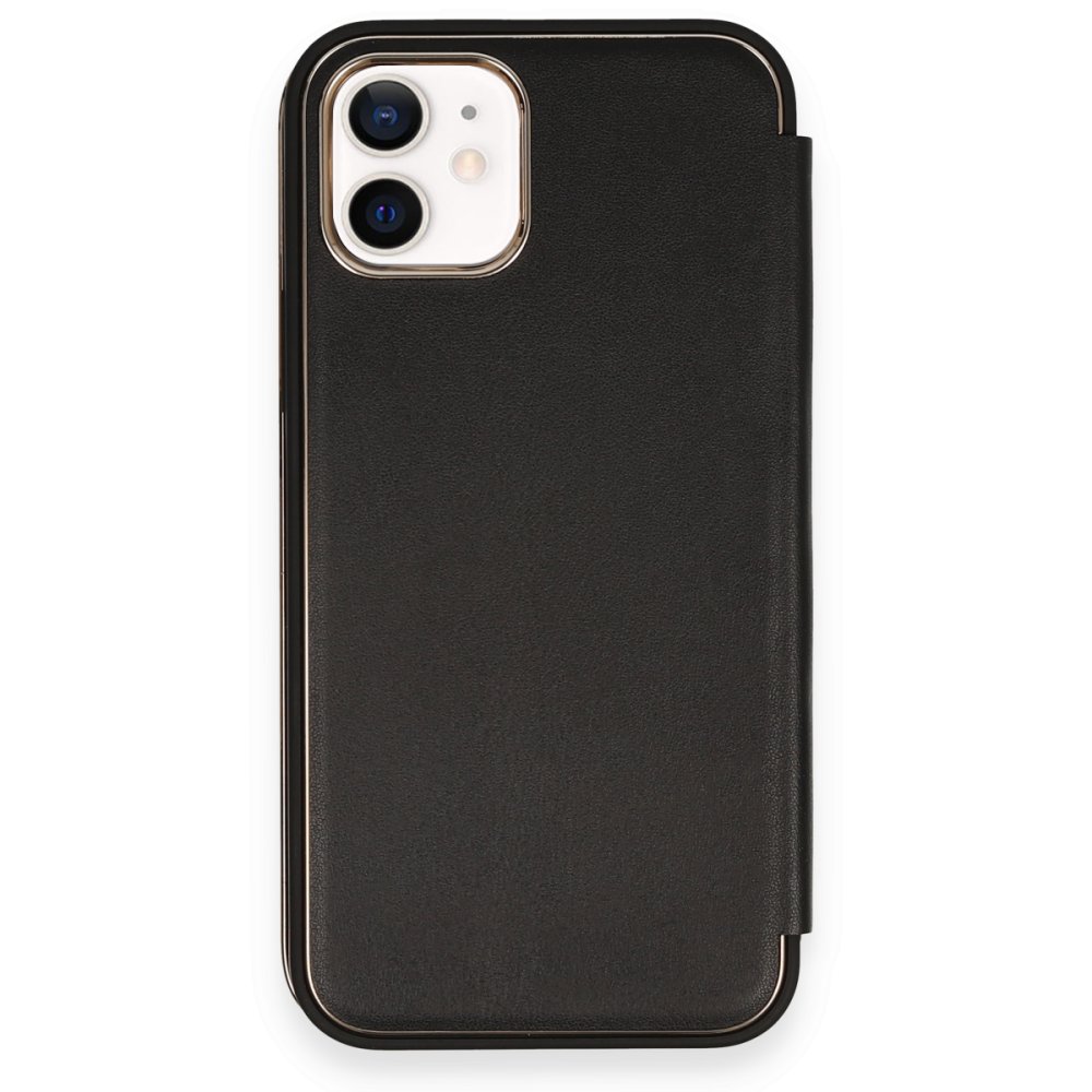  iPhone 11 Kılıf Dolpin Kapaklı - Siyah