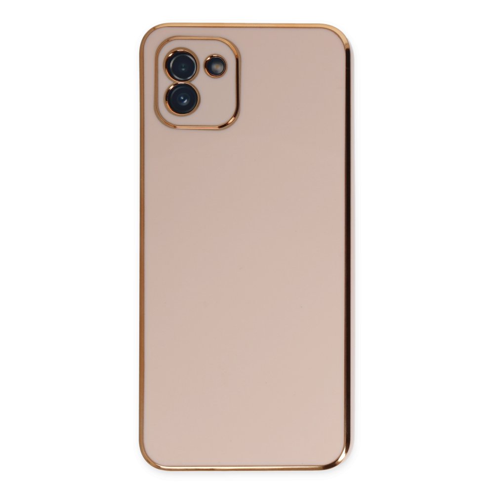  Samsung Galaxy A03 Kılıf Volet Silikon - Pembe