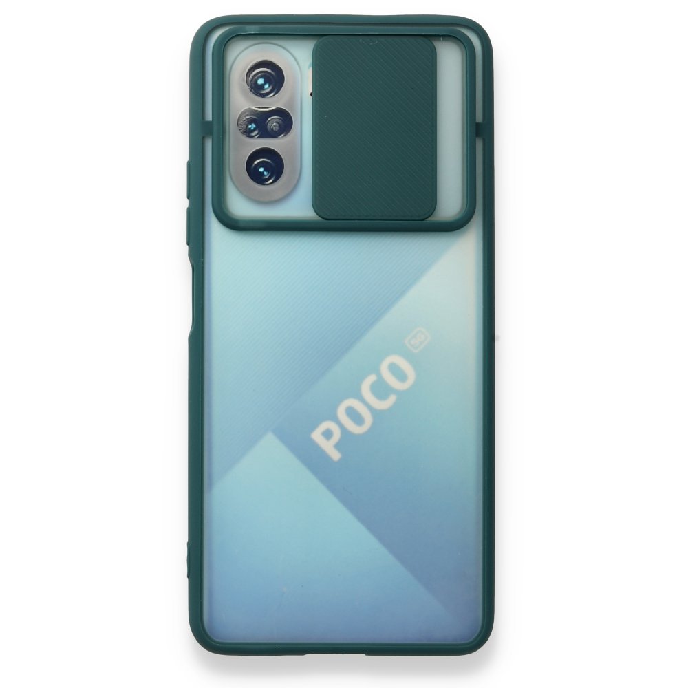 Redmi K40 Pro Kılıf Palm Buzlu Kamera Sürgülü Silikon - Yeşil