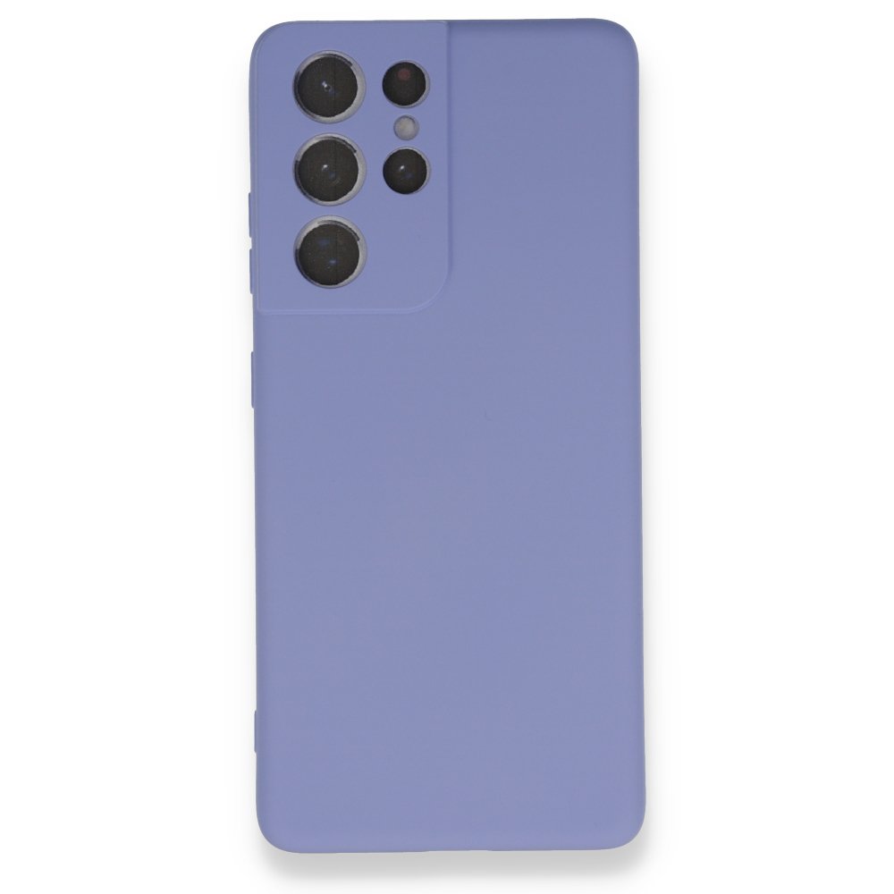  Samsung Galaxy S21 Ultra Kılıf Nano içi Kadife Silikon - Lila