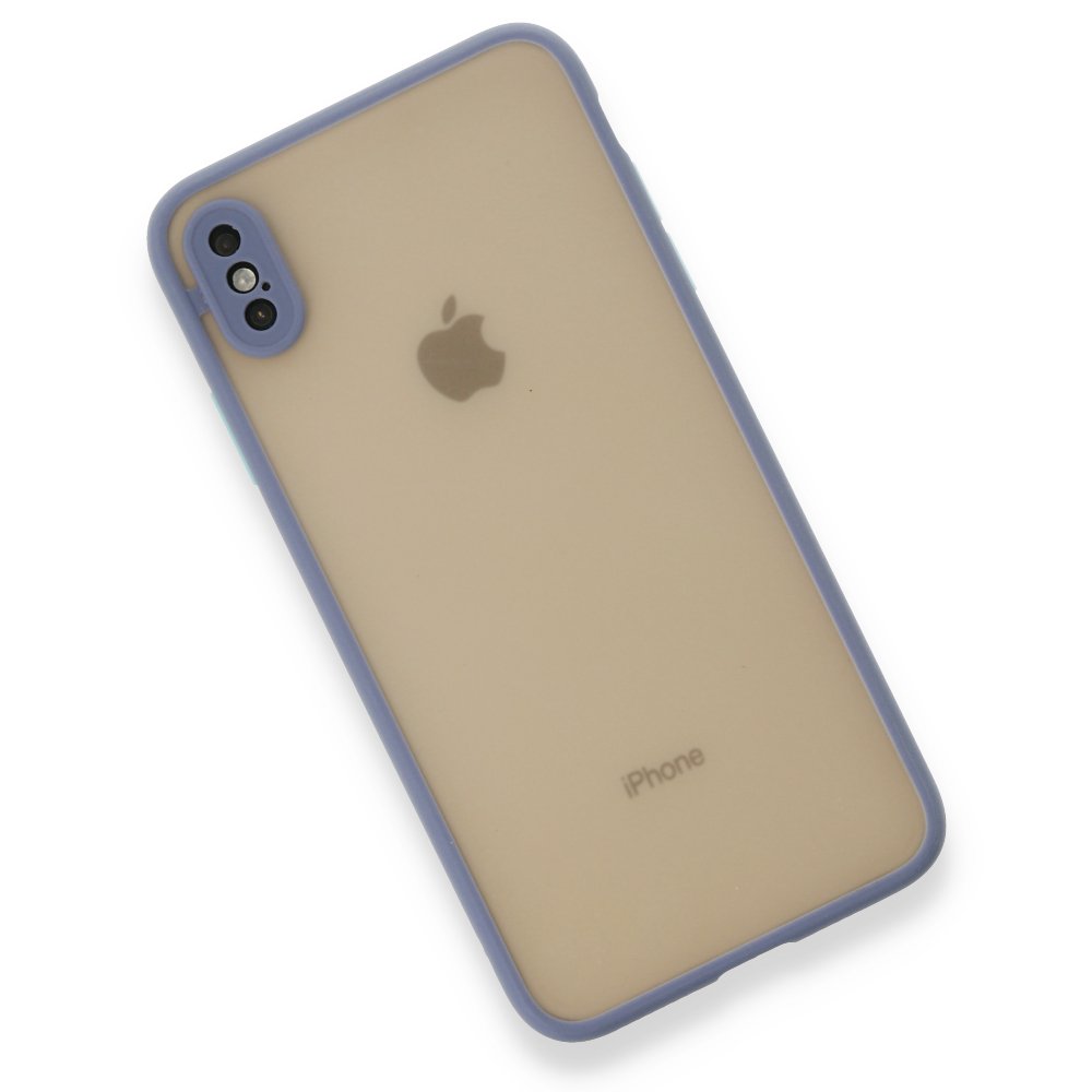  iPhone XS Max Kılıf Montreal Silikon Kapak - Gri