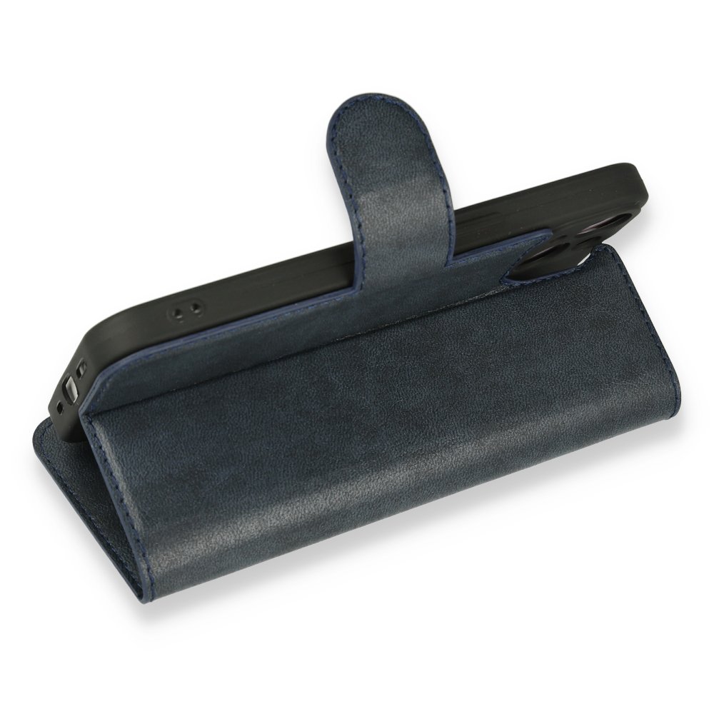 iPhone 14 Kılıf Trend S Plus Kapaklı Kılıf - Lacivert iPhone 14 Kılıf Trend S Plus Kapaklı Kılıf - Lacivert