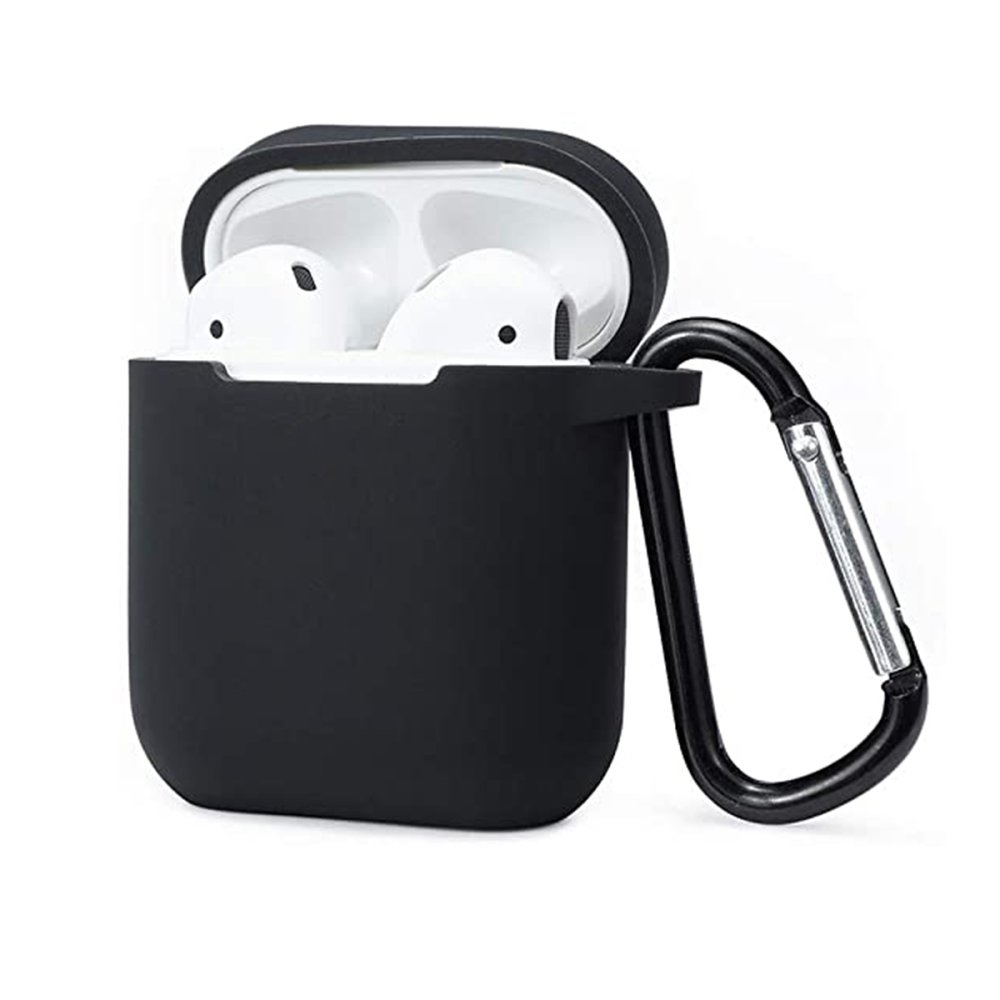 Airpods 2 (2.nesil) Sert Silikon Kılıf - Siyah Airpods 2 (2.nesil) Sert Silikon Kılıf - Siyah