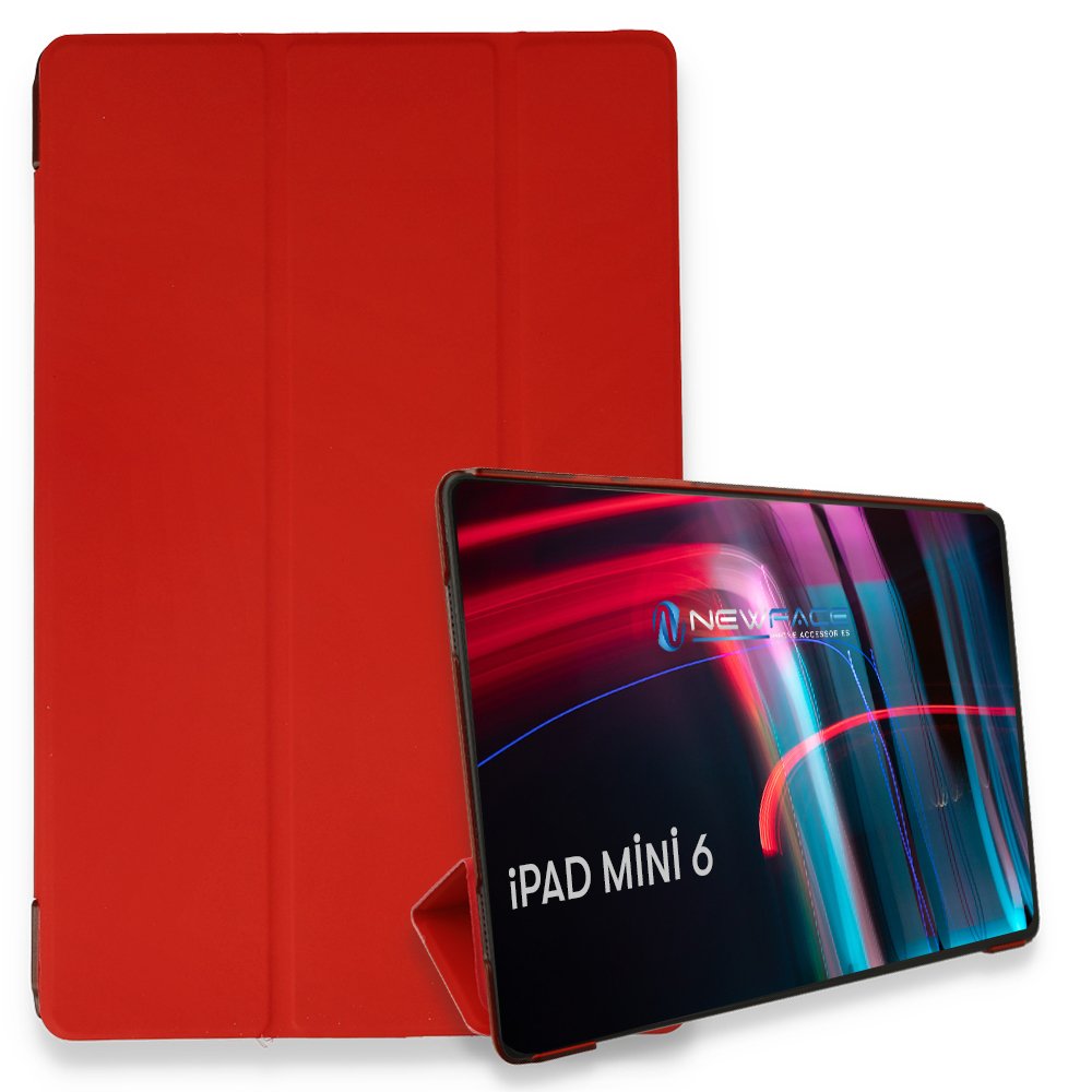 iPad Mini 6 Kılıf Tablet Smart Kılıf - Kırmızı iPad Mini 6 Kılıf Tablet Smart Kılıf - Kırmızı
