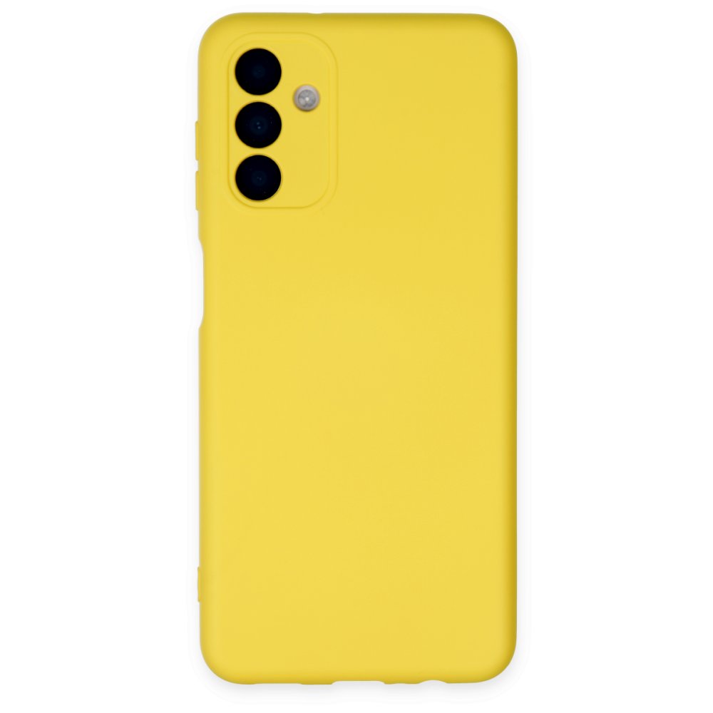  Samsung Galaxy A04S Kılıf Nano içi Kadife Silikon - Sarı