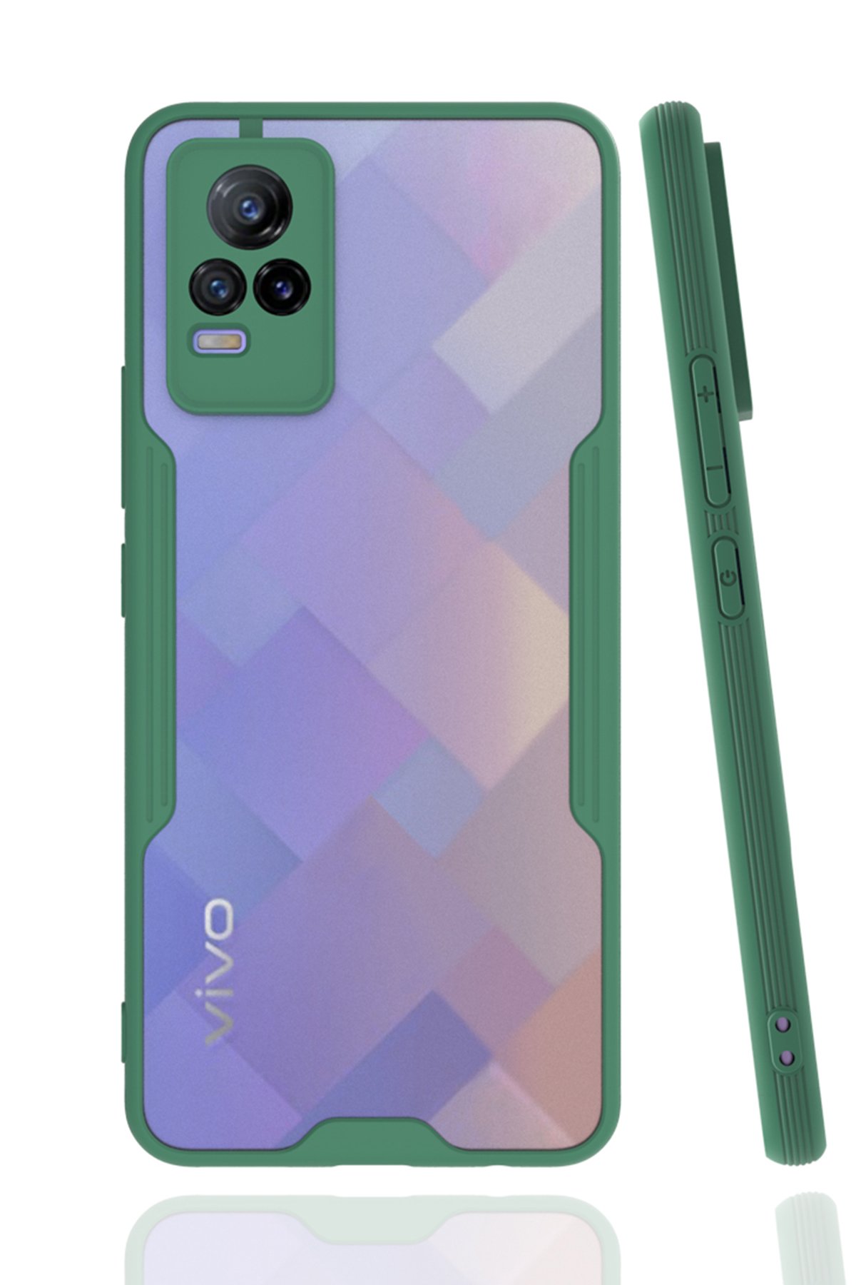  Vivo V21e Kılıf Platin Silikon - Yeşil