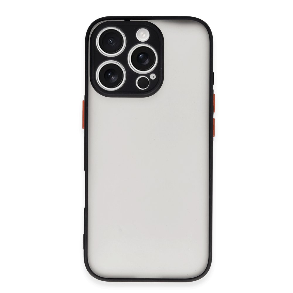  iPhone 16 Pro Max Kılıf Montreal Silikon Kapak - Siyah