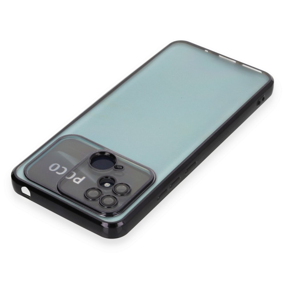 Xiaomi Poco C40 Kılıf Razer Lensli Silikon - Siyah Xiaomi Poco C40 Kılıf Razer Lensli Silikon - Siyah