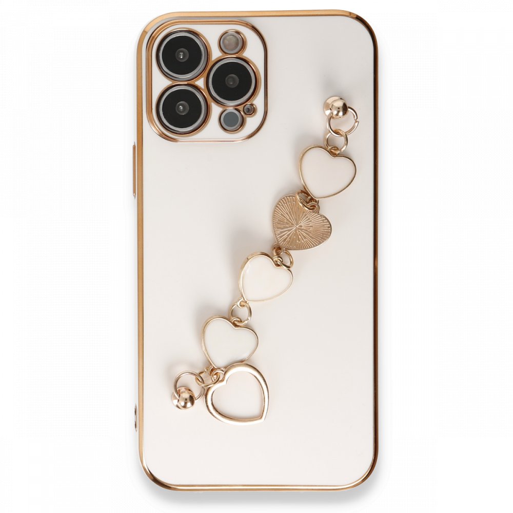  iPhone 13 Pro Max Kılıf Esila Silikon - Beyaz