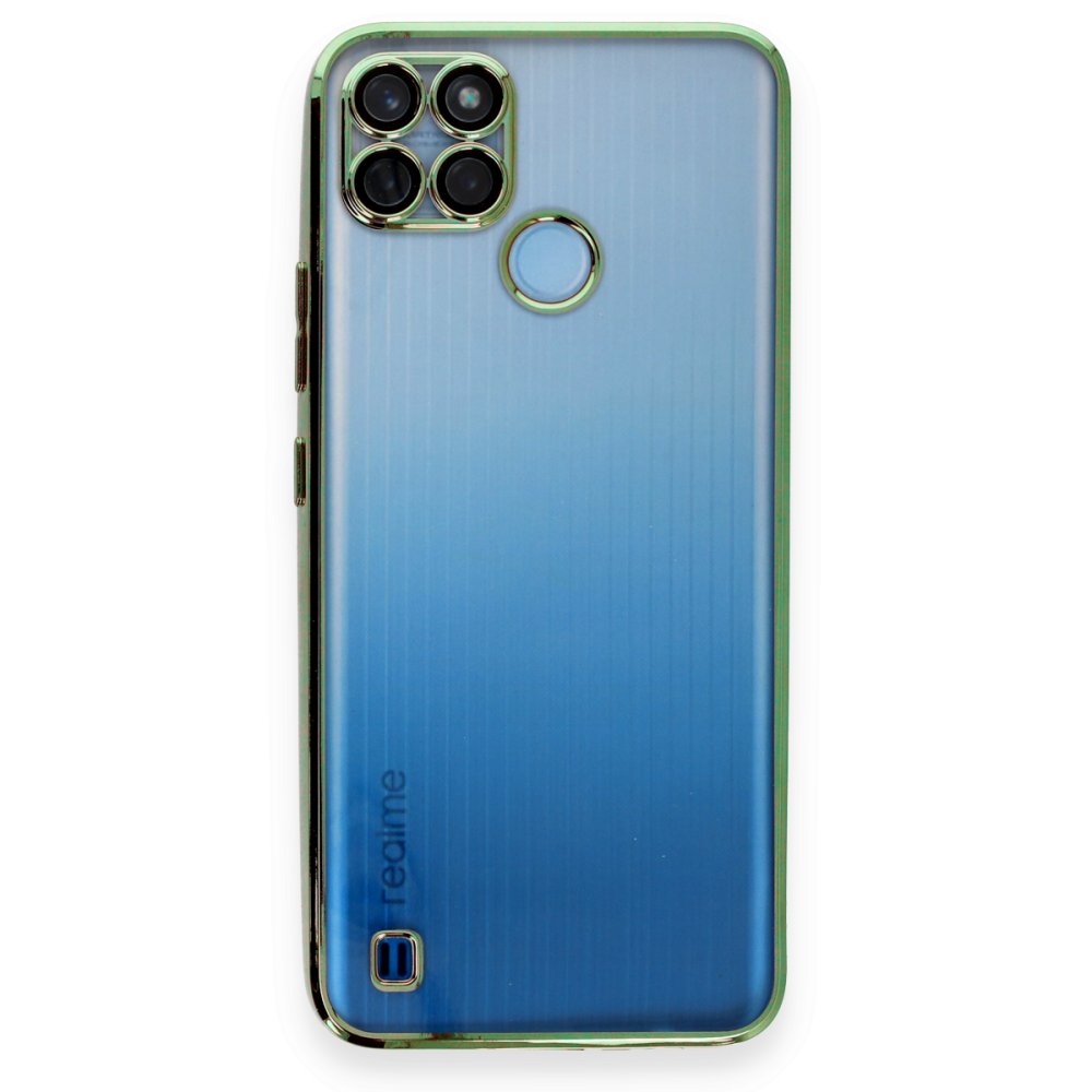  Realme C21Y Kılıf Razer Lensli Silikon - Yeşil