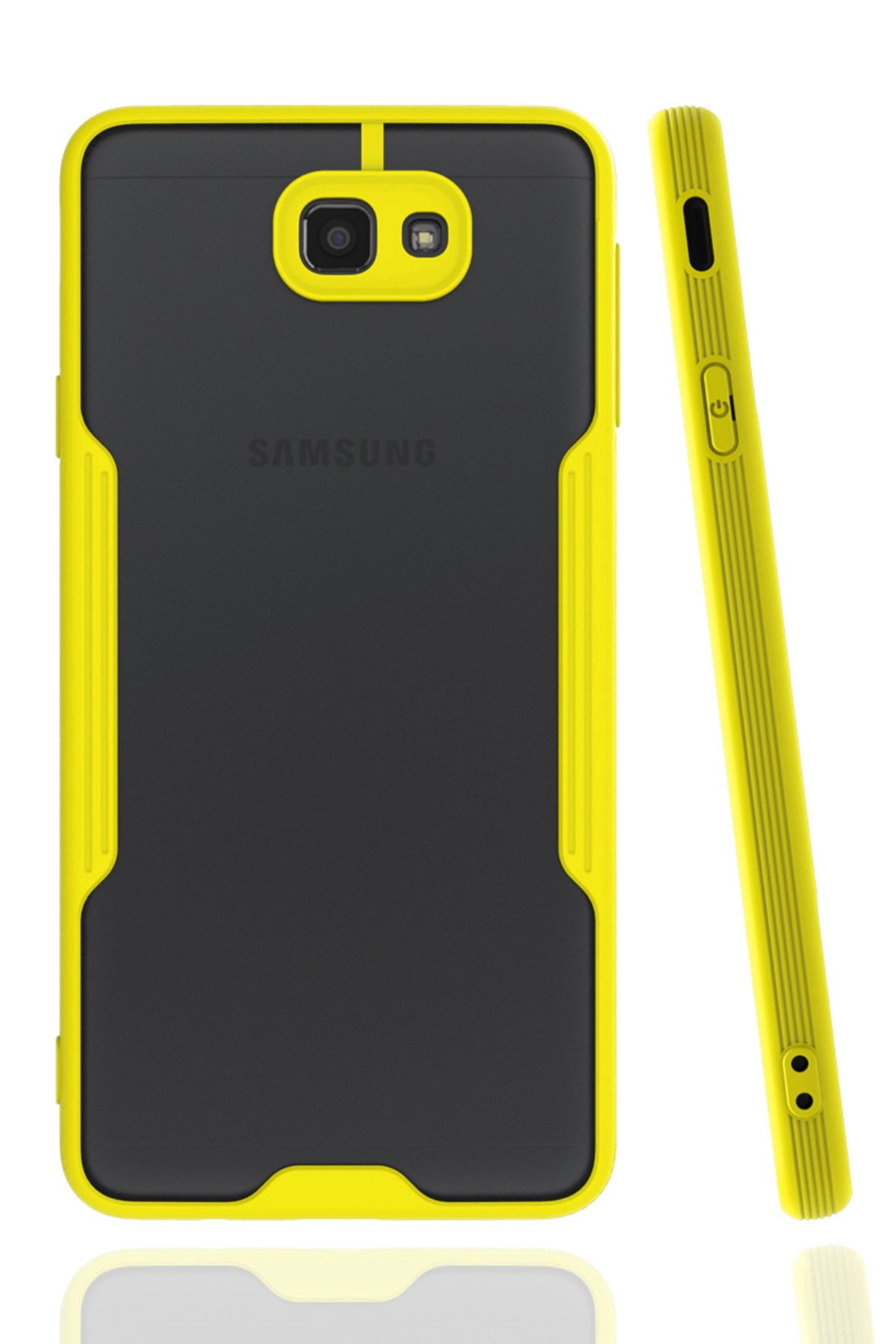  Samsung Galaxy J7 Prime Kılıf Platin Silikon - Sarı